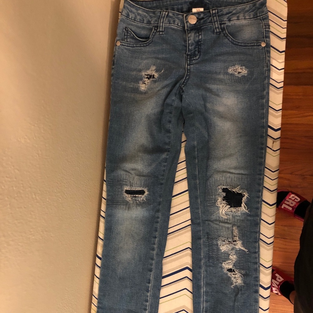 Distressed jeans